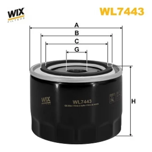 Olejový filter WIX FILTERS WL7443