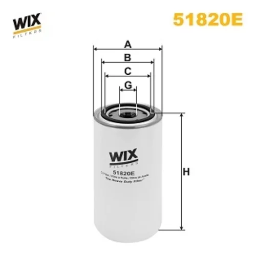 Olejový filter WIX FILTERS 51820E