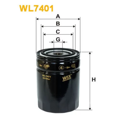 Olejový filter WIX FILTERS WL7401