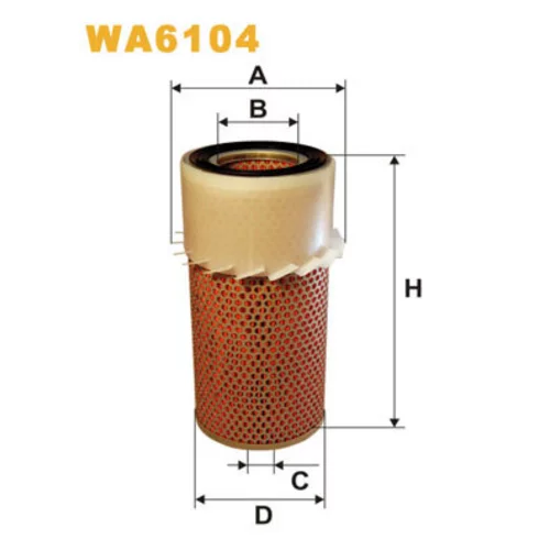 Vzduchový filter WIX FILTERS WA6104