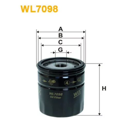 Olejový filter WIX FILTERS WL7098