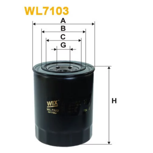 Olejový filter WIX FILTERS WL7103