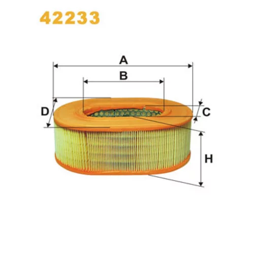 Vzduchový filter WIX FILTERS 42233