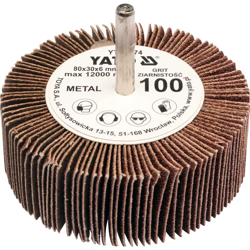 YATO Lamelový brúsny kotúč P60 80x30x6mm