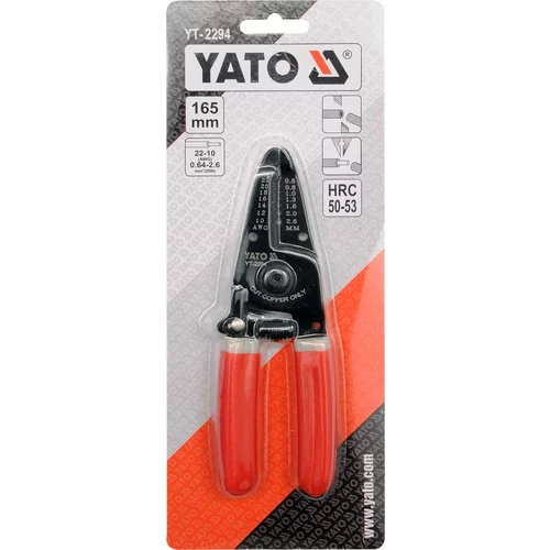 YATO Odizolovacie kliešte 165mm HRC 50-53 priemer 0,64-2,6 mm (YATO náradie) - obr. 1