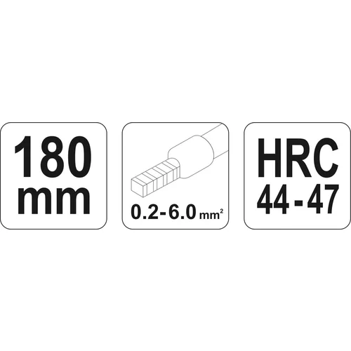 YATO Konektorové kliešte 180 mm profilové HRC 44-47 (YATO náradie) - obr. 2