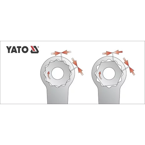 YATO Sada kľúčov očkových 12ks 6-32 mm ohnuté (YATO náradie) - obr. 1