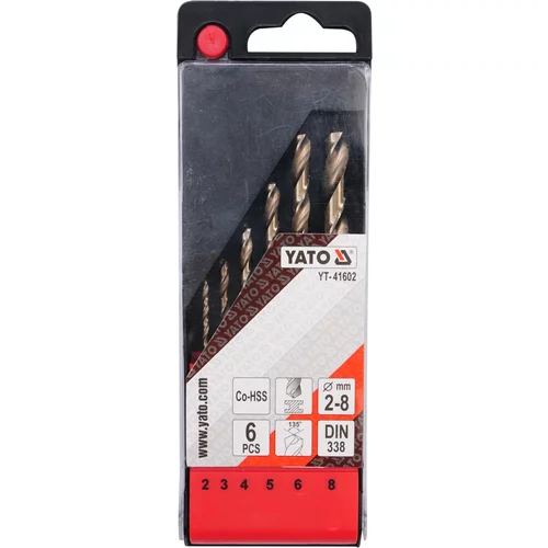 YATO Sada vrtákov na kov 6ks HSS-COBALT 2-8mm (YATO náradie) - obr. 1