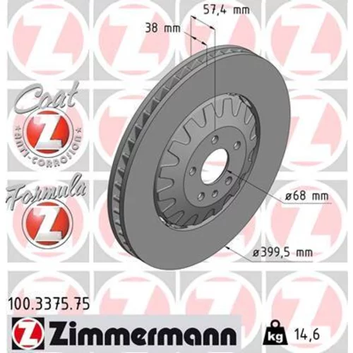 Brzdový kotúč ZIMMERMANN 100.3375.75