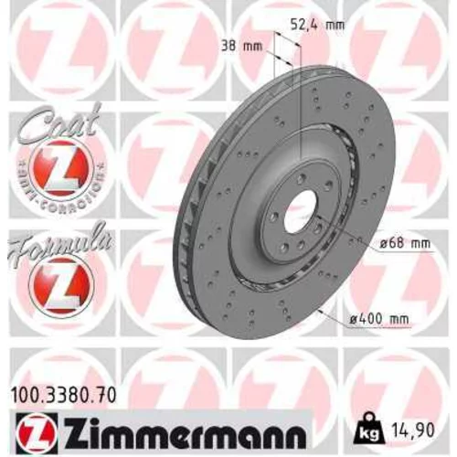 Brzdový kotúč ZIMMERMANN 100.3380.70