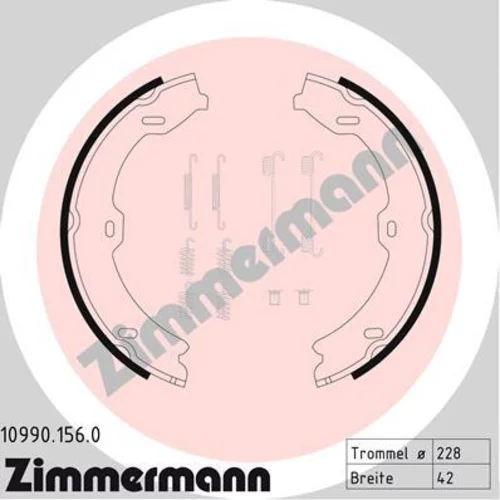 Sada brzd. čeľustí parkov. brzdy ZIMMERMANN 10990.156.0