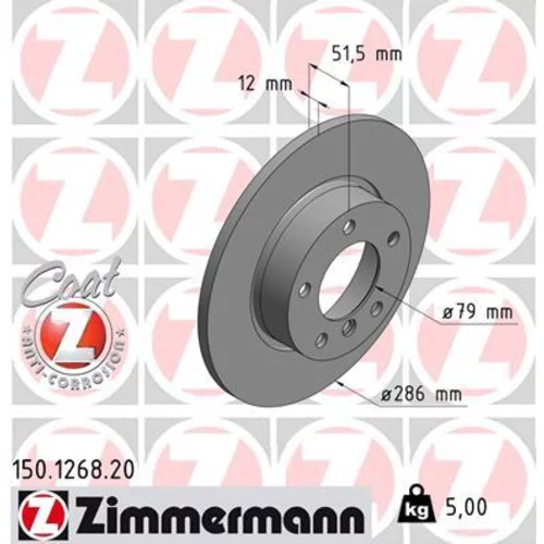 Brzdový kotúč ZIMMERMANN 150.1268.20