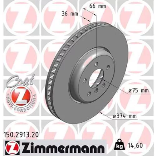 Brzdový kotúč ZIMMERMANN 150.2913.20