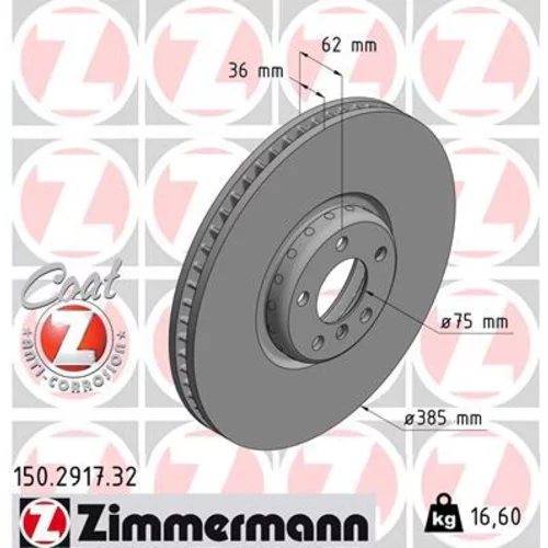 Brzdový kotúč ZIMMERMANN 150.2917.32