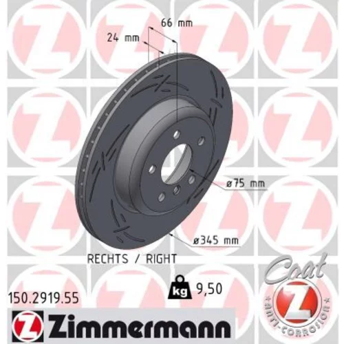 Brzdový kotúč ZIMMERMANN 150.2919.55