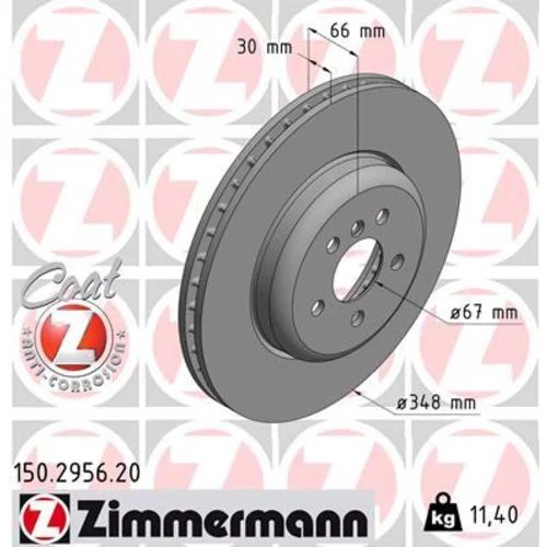 Brzdový kotúč ZIMMERMANN 150.2956.20