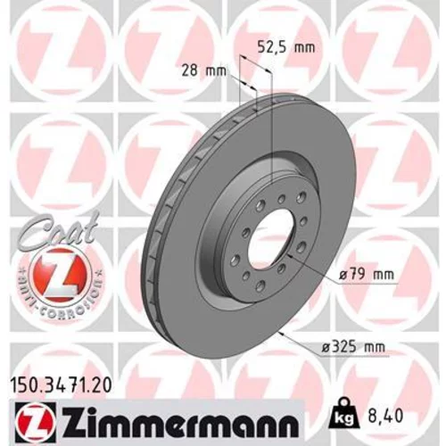 Brzdový kotúč ZIMMERMANN 150.3471.20