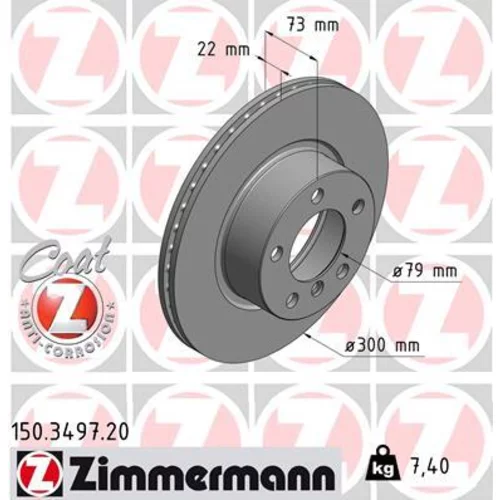 Brzdový kotúč ZIMMERMANN 150.3497.20