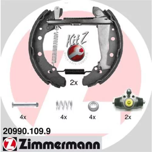 Sada brzdových čeľustí ZIMMERMANN 20990.109.9