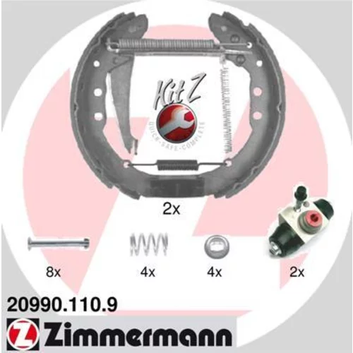 Sada brzdových čeľustí ZIMMERMANN 20990.110.9