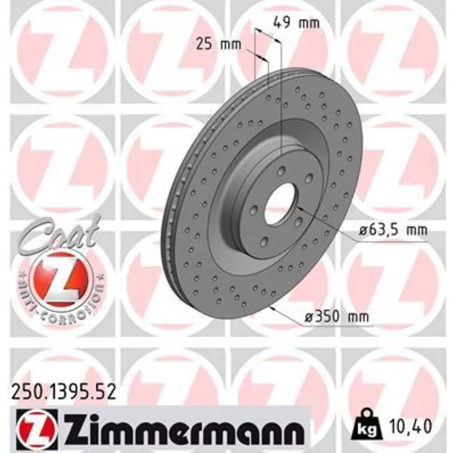 Brzdový kotúč ZIMMERMANN 250.1395.52