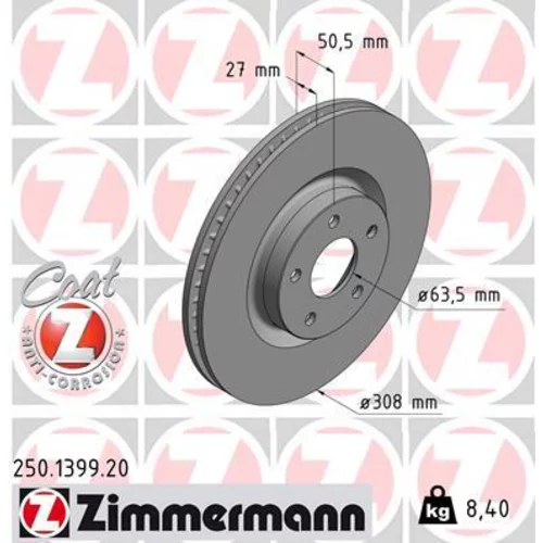 Brzdový kotúč ZIMMERMANN 250.1399.20