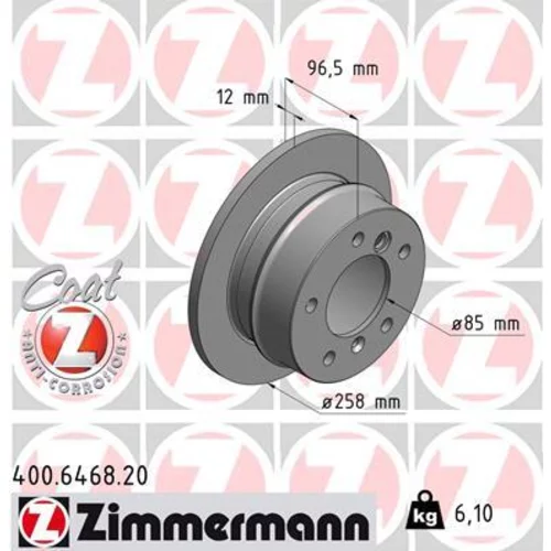 Brzdový kotúč ZIMMERMANN 400.6468.20