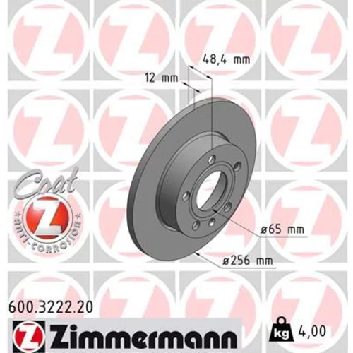 Brzdový kotúč ZIMMERMANN 600.3222.20