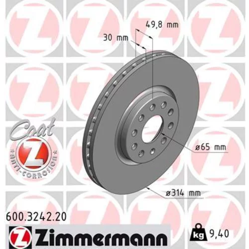 Brzdový kotúč ZIMMERMANN 600.3242.20