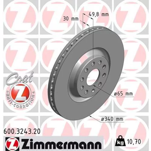 Brzdový kotúč ZIMMERMANN 600.3243.20