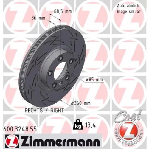 Brzdový kotúč ZIMMERMANN 600.3248.55