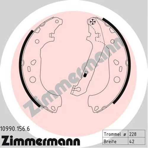 Sada brzdových čeľustí ZIMMERMANN 10990.156.6