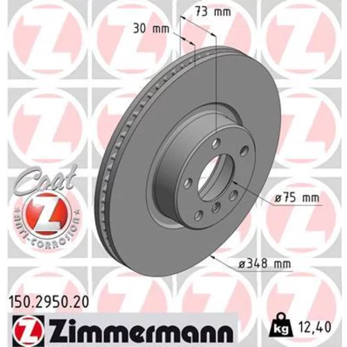 Brzdový kotúč ZIMMERMANN 150.2950.20