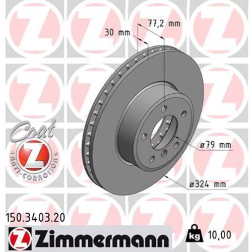 Brzdový kotúč ZIMMERMANN 150.3403.20