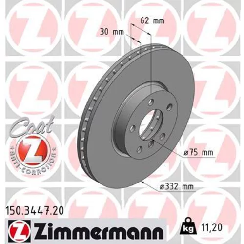 Brzdový kotúč ZIMMERMANN 150.3447.20