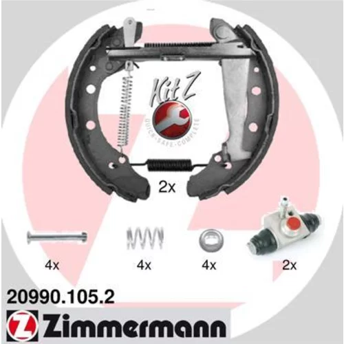 Sada brzdových čeľustí ZIMMERMANN 20990.105.2