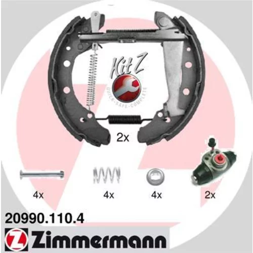 Sada brzdových čeľustí ZIMMERMANN 20990.110.4