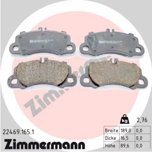 Sada brzdových platničiek kotúčovej brzdy ZIMMERMANN 22469.165.1