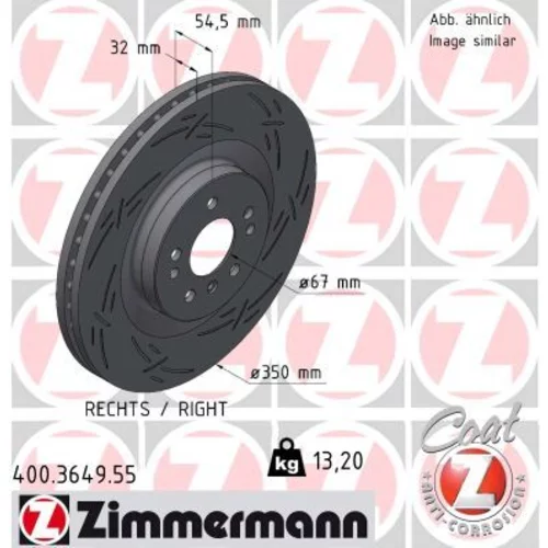 Brzdový kotúč ZIMMERMANN 400.3649.55