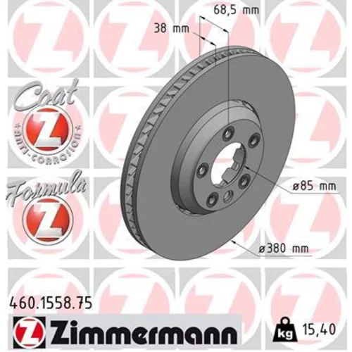 Brzdový kotúč ZIMMERMANN 460.1558.75