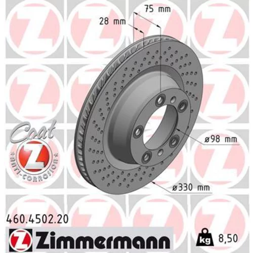 Brzdový kotúč ZIMMERMANN 460.4502.20