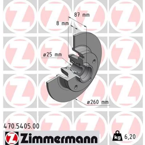 Brzdový kotúč ZIMMERMANN 470.5405.00