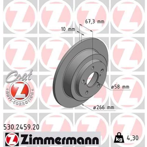 Brzdový kotúč ZIMMERMANN 530.2459.20