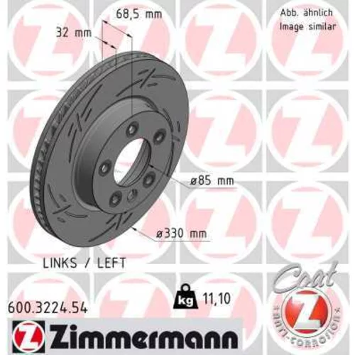 Brzdový kotúč ZIMMERMANN 600.3224.54