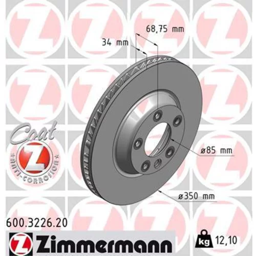 Brzdový kotúč ZIMMERMANN 600.3226.20