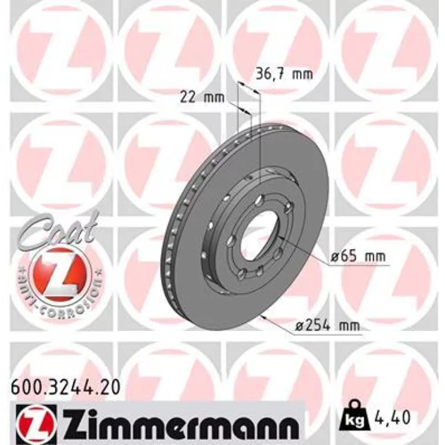 Brzdový kotúč ZIMMERMANN 600.3244.20