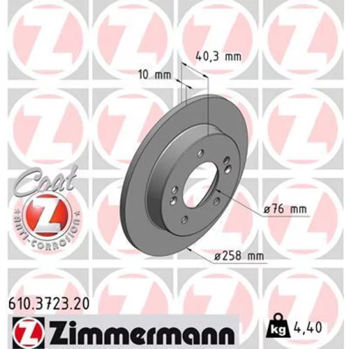 Brzdový kotúč ZIMMERMANN 610.3723.20