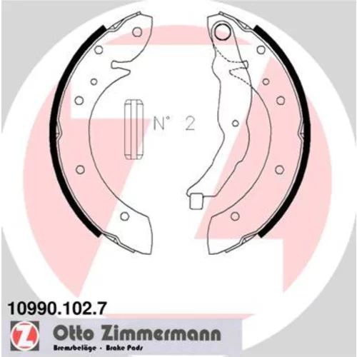 Sada brzdových čeľustí ZIMMERMANN 10990.102.7