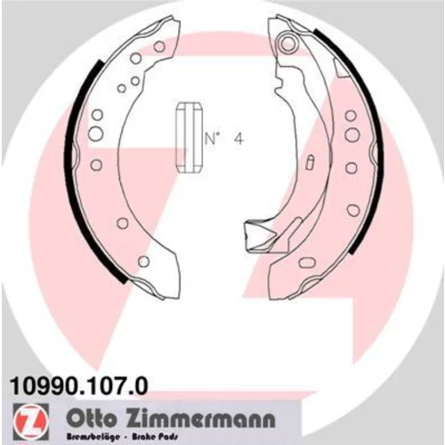 Sada brzdových čeľustí ZIMMERMANN 10990.107.0