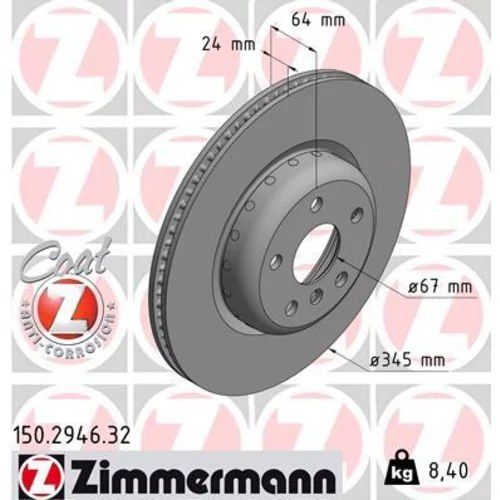 Brzdový kotúč ZIMMERMANN 150.2946.32